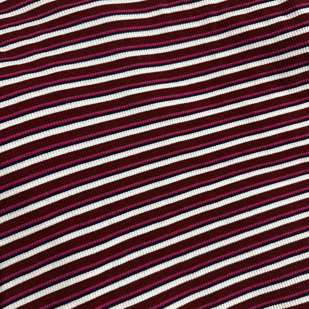VINTAGE U.S. Polo Assn. Burgundy and White Striped Long Sleeve Top - Picture 5 of 5